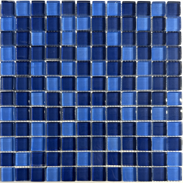 Ceramica Etc Ocean Blue Blend Glass Tile 1x1